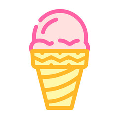 ice cream fast food color icon vector. ice cream fast food sign. isolated symbol illustration