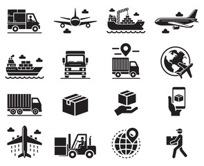 delivery logistic transport icon