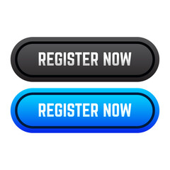 Register now icon, label or tag. Modern registration sign. Vector illustration.