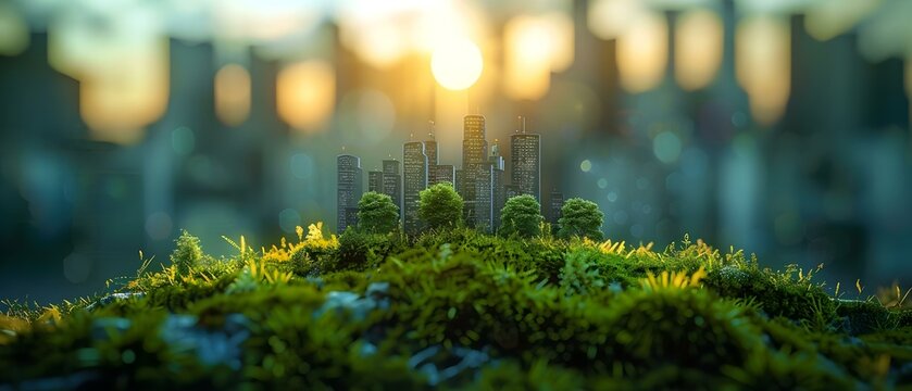 Engineers creating clean energy models for sustainable city planning projects. Concept Sustainable Energy, Engineering, City Planning, Clean Technology, Green Infrastructure