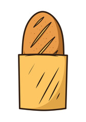 Loaf of bread vector drawing