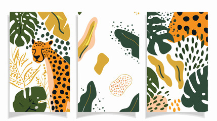 Wild Africa patterns collection. Vector illustration