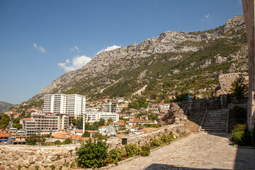 Kruje city, panoramic view, Albania