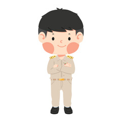 Thai male teacher in uniform