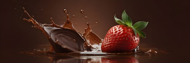 strawberry splash and falling into a chocolate and milk