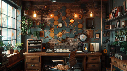 recording music studio background