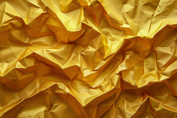 "Crumpled Golden Paper Texture for Dynamic and Artistic Backgrounds"