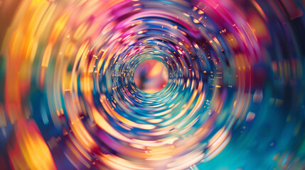 Radial blur multi color with displacement circle ..