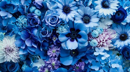 Blue Serenity Harmonious Floral Arrangement