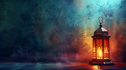 Ramadan Kareem background with arabic lantern - obrazy, fototapety, plakaty