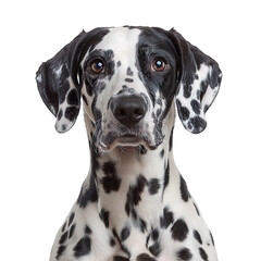 Dalmatian head isolated on transparent background

