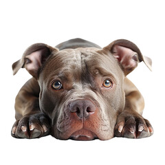Pit bull terrier isolated on transparent background
 - obrazy, fototapety, plakaty