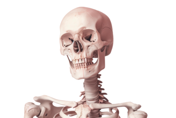 
human skeleton. PNG object isolated on transparent background, mockup, design, template, layout, sticker