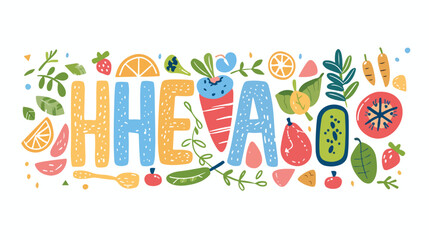 World Health Day flat vector design illustration