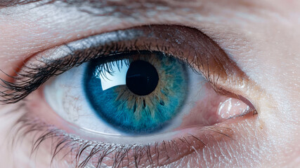Obraz premium Close-up of Human Blue Eye
