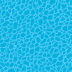 Water caustics seamless texture. Ripple and wave pattern on the swimming pool bottom. Underwater aquatic light effects vector background