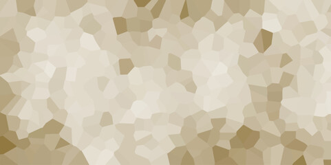 Abstract colorful brown, beige mosaic pattern. Pebble seamless pattern vector illustration Quartz light brown and light Broken Stained Glass Background with white outline Voronoi diagram