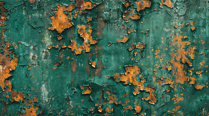 Rust of green metal corroded texture.  - obrazy, fototapety, plakaty