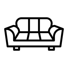 Sofa Vector Line Icon Design
