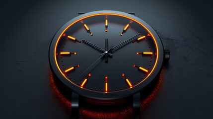 A modern clock icon with hour and minute hands