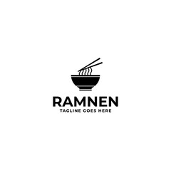 Ramen of japanese culture and culinary logo design illustration idea