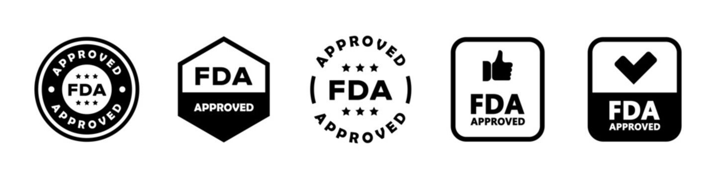 FDA Approved - vector signs for product packaging labels.