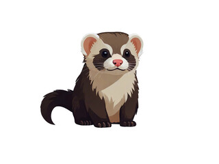Graceful Ferret Portrait