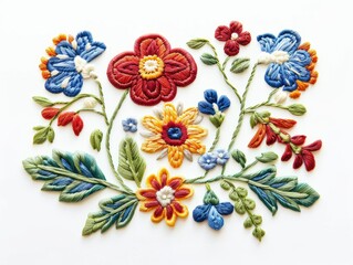 flower thread embroidery