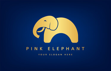 Elephant logo vector. Animal design