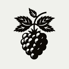Blackberry silhouette vector illustration White Background