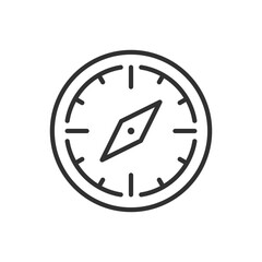 Compass, linear icon. Line with editable stroke