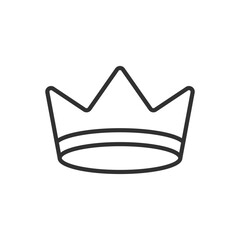 Crown, linear icon. Line with editable stroke