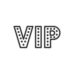 VIP, linear icon. Line with editable stroke