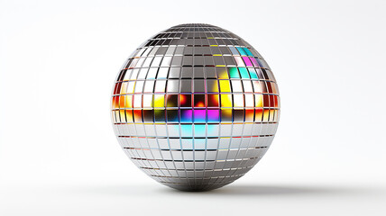 mirror disco ball isolated on the background, a musical object - 792723746