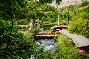 Blue Eye lake park in Albania