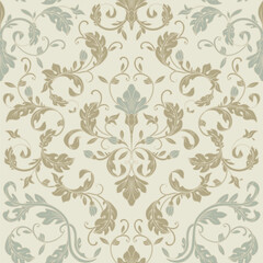 Retro pattern. Floral classic ornament. Seamless floral pattern.