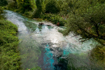 Blue Eye lake park in Albania