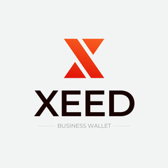 Xeed Business Wallet Logo design - Editable Text