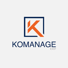 komanger Company Logo design template - Editable Text