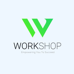 Workshop logo design template - Editable Text