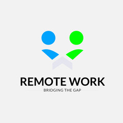Remote Work logo design Template - Editable Text