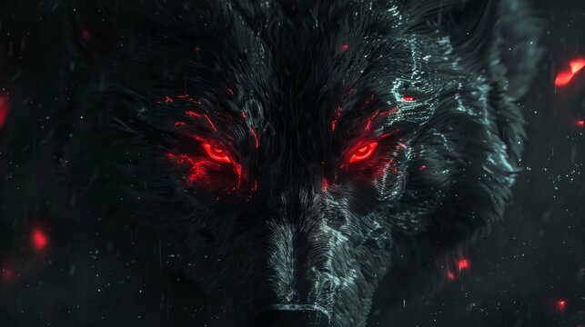 a cool amazing wolf illustration background for wallpaper in HD