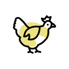 Hen vector icon