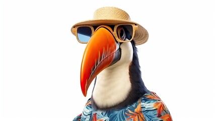 Obraz premium Whimsical Toucan with Tropical Style