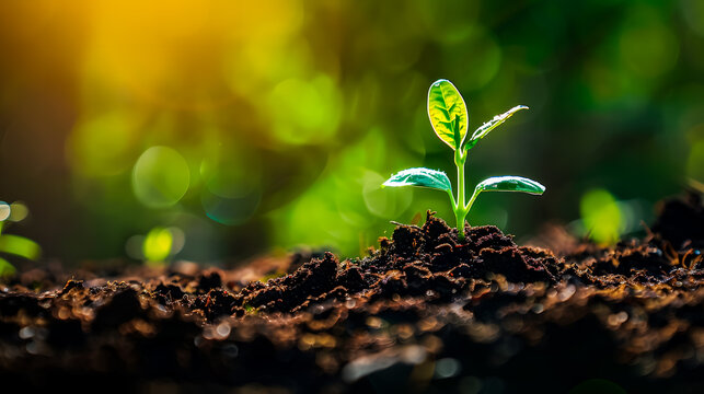 Jeune plant sortant de terre