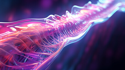 3d illustration visualized spinal cord background for healthcare, medical, research, science and more in futuristic mood and tone. - 792735901