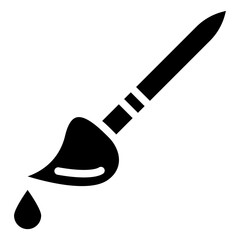 Paint Brush Vector Icon Design Illustration