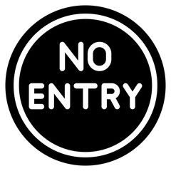 No Entry Vector Icon Design Illustration