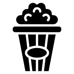 Popcorn Vector Icon Design Illustration