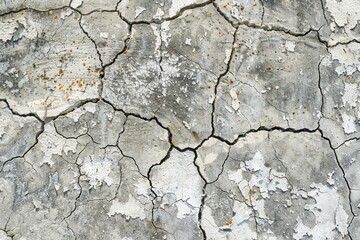 Close-Up of Cracked Concrete Texture - Marks of Time and Use - Generative AI - 792743548